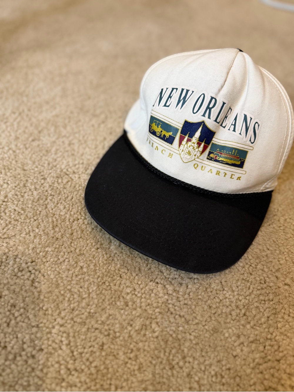 Vintage 90s New Orleans French Quarter Rope Snapback Hat